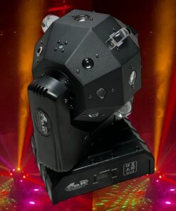 Efecto bola led giratoria 3 en 1 laser+gobo+haces GBR VERTIGO LED